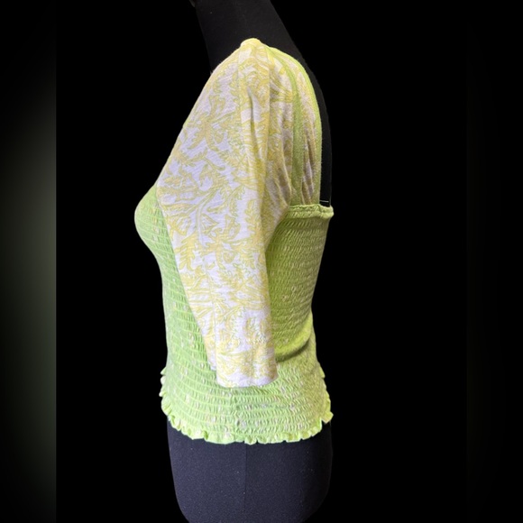 COPY - NWT Free People Top Key Lime Combo Marigold Green Tee - Picture 6 of 14